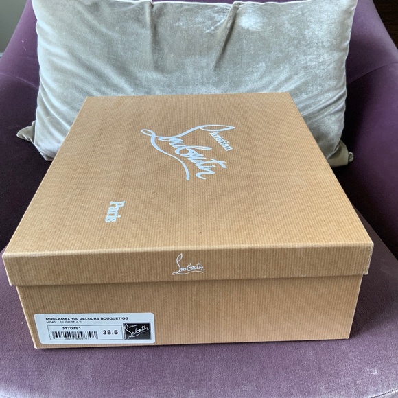 Christian Louboutin Moulamax 100 Velours Bouquet Boot 38.5 - Picture 2 of 7